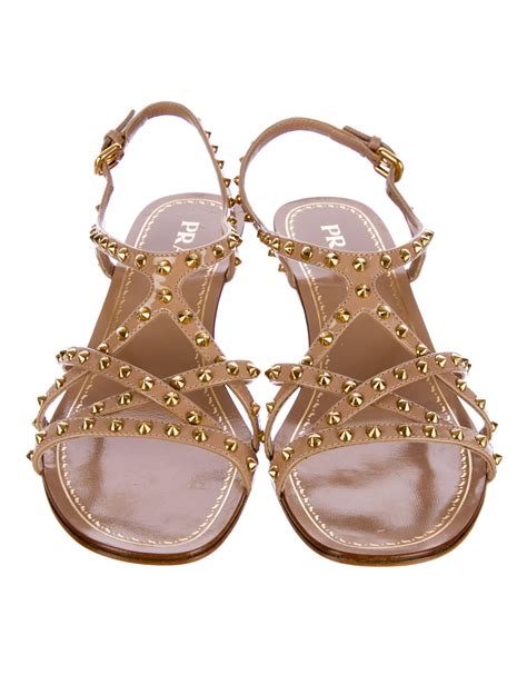 chunky prada sandals|prada studded pony skin sandals.